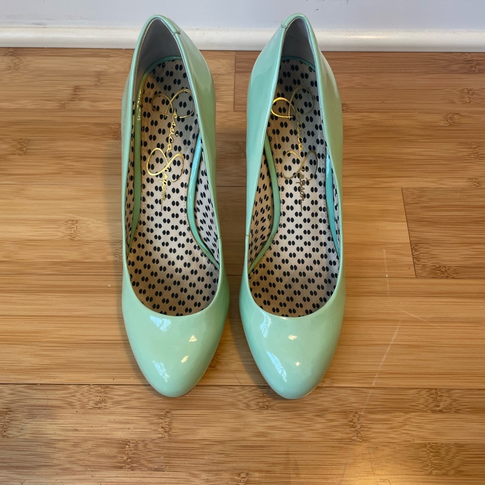 Jessica Simpson Teal Heels